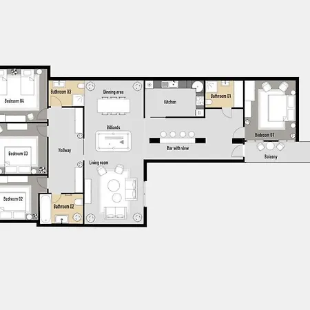 Apartment Tower Old Town Lux 4br & 3bath Terrace